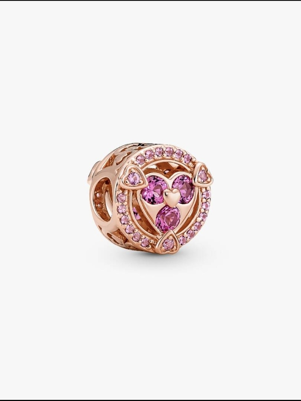 Pandora Reveal Your Love Sparkling Hearts Button Charm 780796C0214k